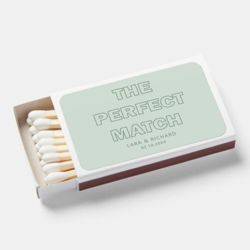Sage Outline bold text type Matchboxes