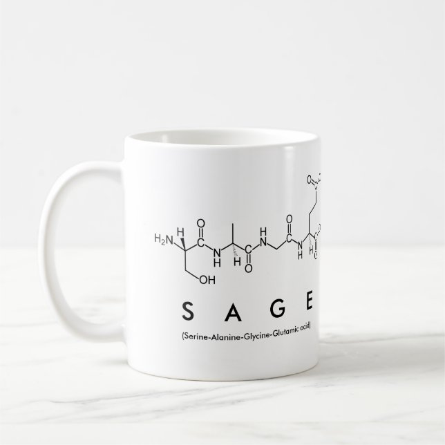 Sage peptide name mug (Left)