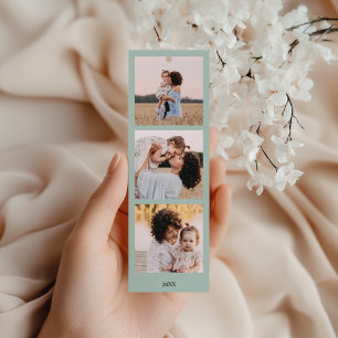 SAGE Personalized 3 Square Photos and text Bookmarks