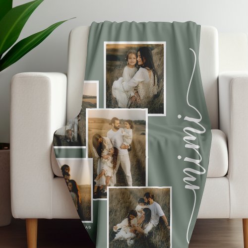 Sage Personalized Mimi Grandkid 5 Photo Collage 
