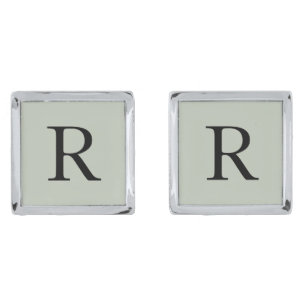 Sage Personalized Square Wedding Groomsman Cufflinks