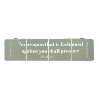 Sage Personalized Text Scripture Family Name Beer Pong Table