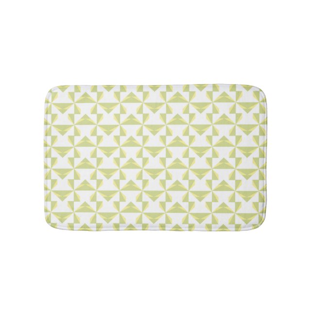 Sage Pinwheels Bathroom Mat (Front)