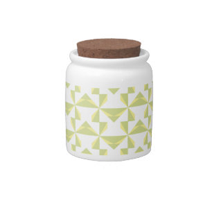 Sage Pinwheels Candy Jar