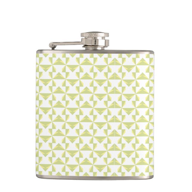 Sage Pinwheels Flask (Front)