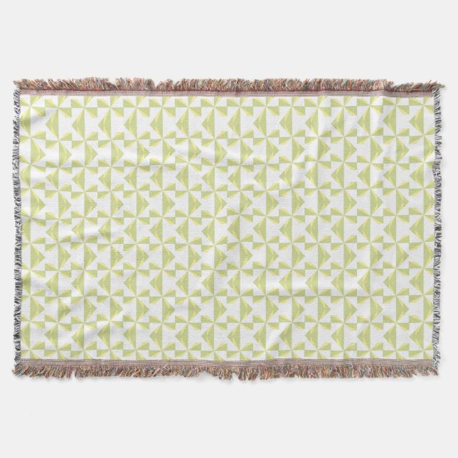 Sage Pinwheels Throw Blanket (Front)
