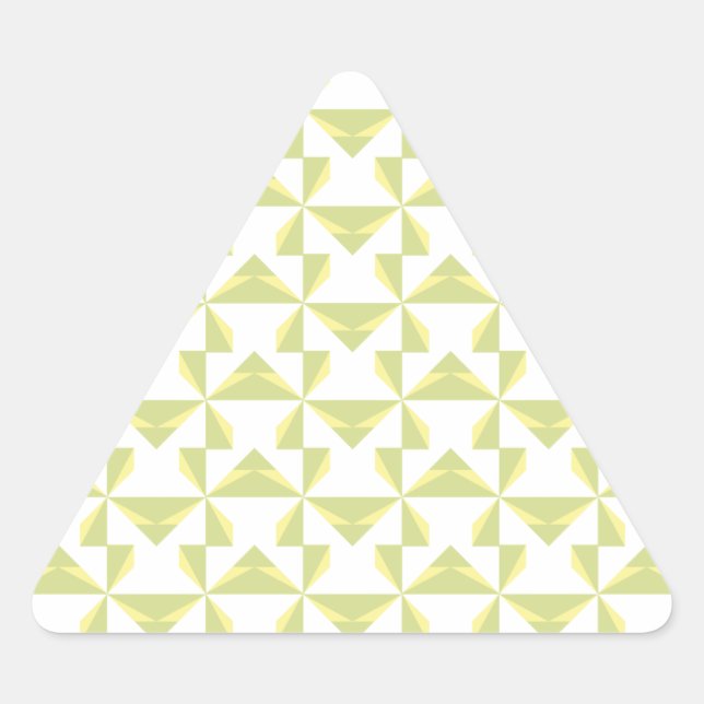 Sage Pinwheels Triangle Sticker (Front)