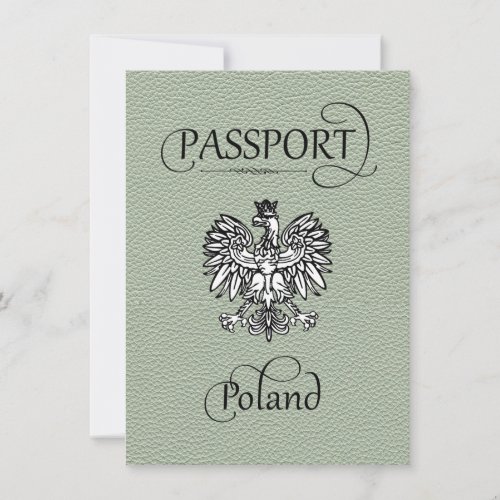 Sage Poland Passport Save the Date Card
