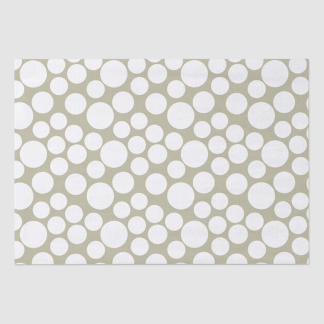 Sage polka dots tissue paper (Front)