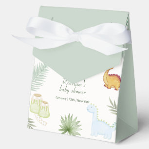 Sage Rawr Volcano Tropical Dinosaur Baby Shower Favor Boxes
