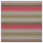 Sage, Red &amp; Olive Horizontal Stripes Fabric