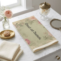 Sage, Rose and Lace Wedding Guest Towel