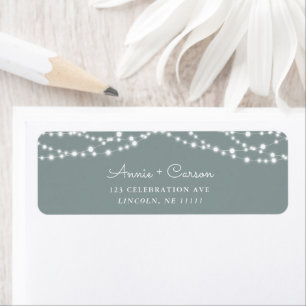 Sage Rustic String Light Return Address Label