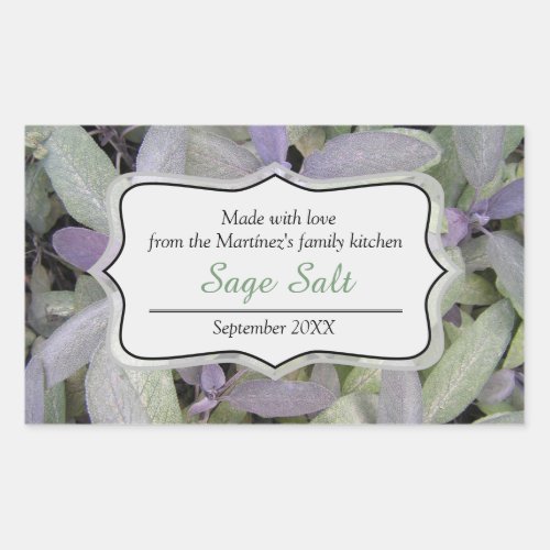 Sage salt or other sage preserves label stickers