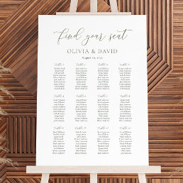 Sage Script Color 12 table Wedding Seating Chart