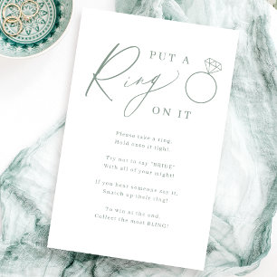 Sage script put a ring on it bridal shower game