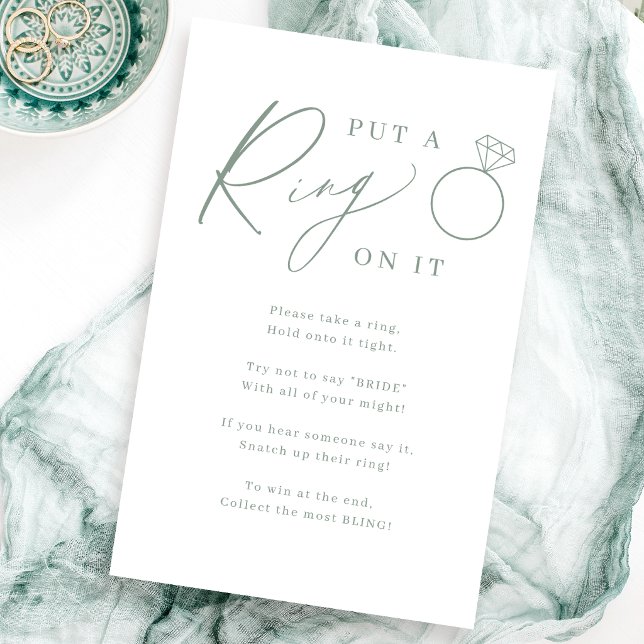 Sage script put a ring on it bridal shower game (Sage script put a ring on it bridal shower game)