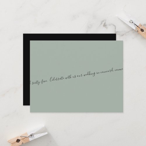 Sage Script text only Wedding Save our Date