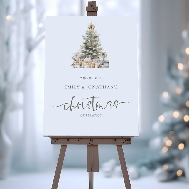 Sage Script Tree Welcome to Christmas Party Foam Board (Creator Uploaded)