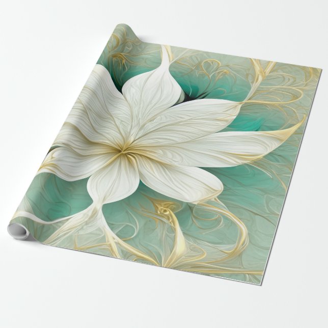Sage Serenity Wrapping Paper (Unrolled)