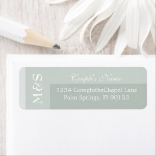 Sage Simple Modern Chic Script Wedding Label