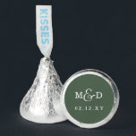 Sage Simple Modern Monogram Wedding Hershey®'s Kisses®<br><div class="desc">Sage Rustic Boho Modern Monogram Wedding Candy Favors</div>