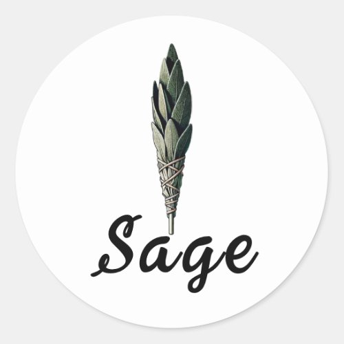 Sage Smudge Protection Vintage Apothecary Label