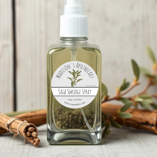 Sage Smudge Spray Product Labels