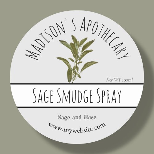 Sage Smudge Spray Product Labels
