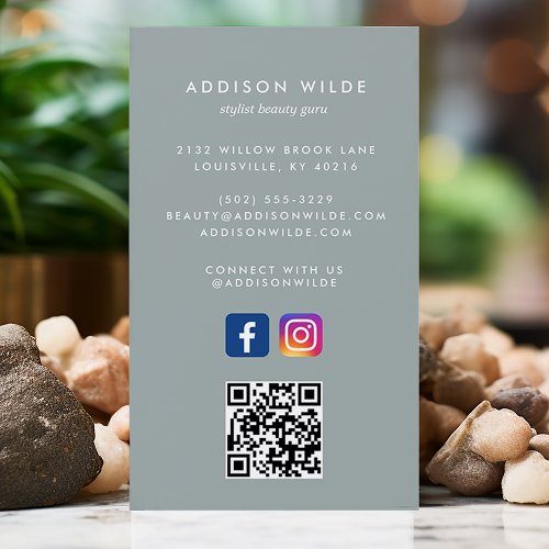 Sage Social Media Instagram Facebook QR Code Business Card