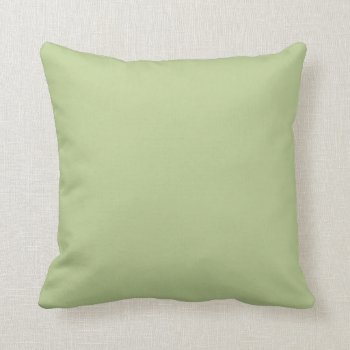 Sage Solid Color Customize It Throw Pillow by SimplyColor at Zazzle