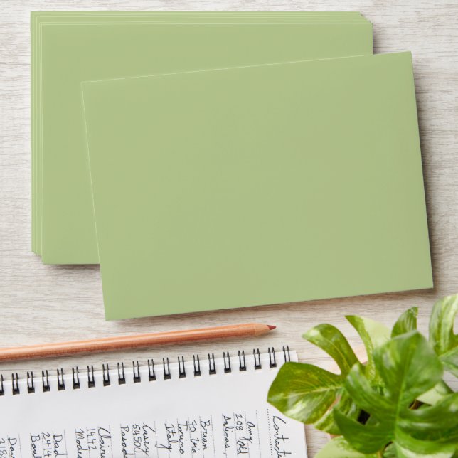 Sage Solid Color Envelope (Stacked)