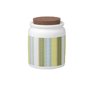 SAGE STRIPED Canisters-Candy jars (matching avail)