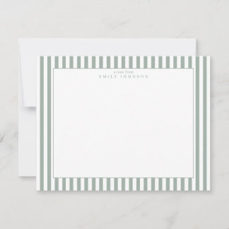 Sage Striped Note Card