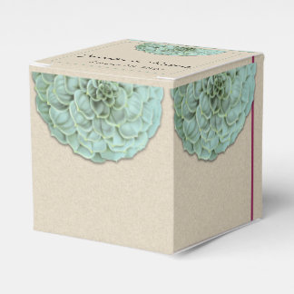 Sage Succulent Wedding Favor Box