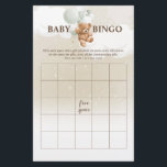Sage Teddy Bear BINGO Baby Shower Games Flyer<br><div class="desc">Baby Bingo is a fun and interactive game perfect for any teddy bear themed baby shower. Each guest is given a bingo card to fill in with gifts you think will be opened. As the mom-to-be opens her gifts, guests mark off the corresponding items on their bingo card. The first...</div>