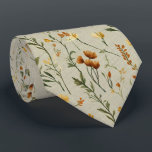 Sage & Terracotta Boho Wildflower Wedding Neck Tie<br><div class="desc">Earthy and elegant,  this sage green and terracotta wildflower design adds a boho-chic touch to any wedding attire. Ideal for spring or fall weddings with natural palettes and romantic floral accents.</div>