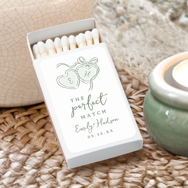 Sage The Perfect Match Hand Drawn Hearts Monogram (Sage The Perfect Match Hand Drawn Hearts Monogram)
