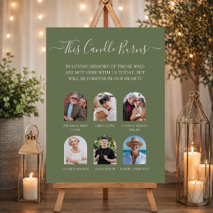 Sage This Candle Burns Photo Wedding Memorial Sign