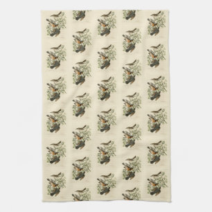 Sage Thrasher and Varied Thrush, Audubon's Birds Kitchen Towel