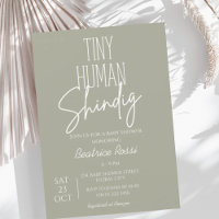 Sage Tiny Human Shindig Neutral Modern Baby Shower