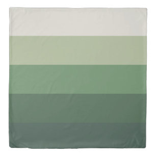 Sage to Dark Green Stripe Palette Stripe Bedding Duvet Cover