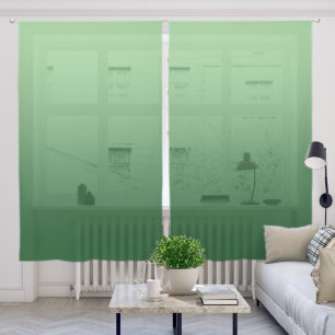 Sage to Forest Green Gradient Sheer Curtains