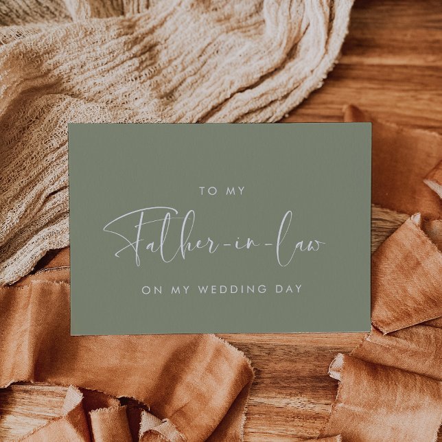 Sage To my father-in-law on my wedding day card (Creator Uploaded)