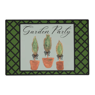 Sage Trellis Garden Topiary  Placemat