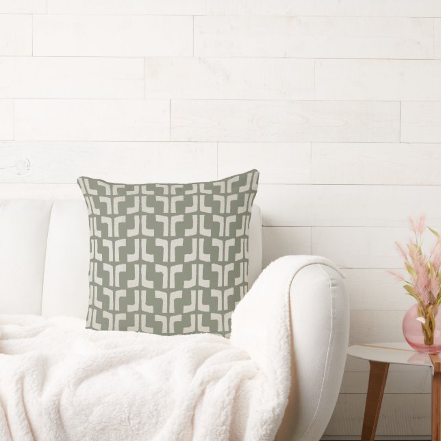 Sage Tribal Throw Pillow (Couch)