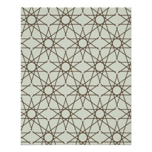 Sage Umber Geometry Poster