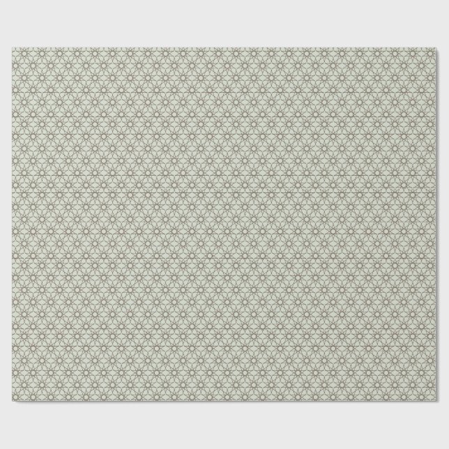 Sage Umber Geometry Wrapping Paper (Flat)