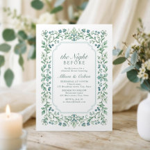 Sage Vintage Botanical Floral The Night Before