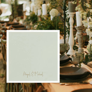 Sage Wedding Cocktail Napkins